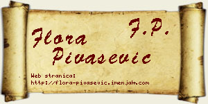 Flora Pivašević vizit kartica